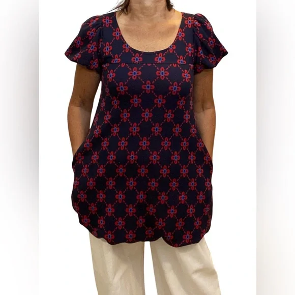 Betsey Johnson Navy and Red Mini Dress or Tunic fits medium - Picture 10 of 12